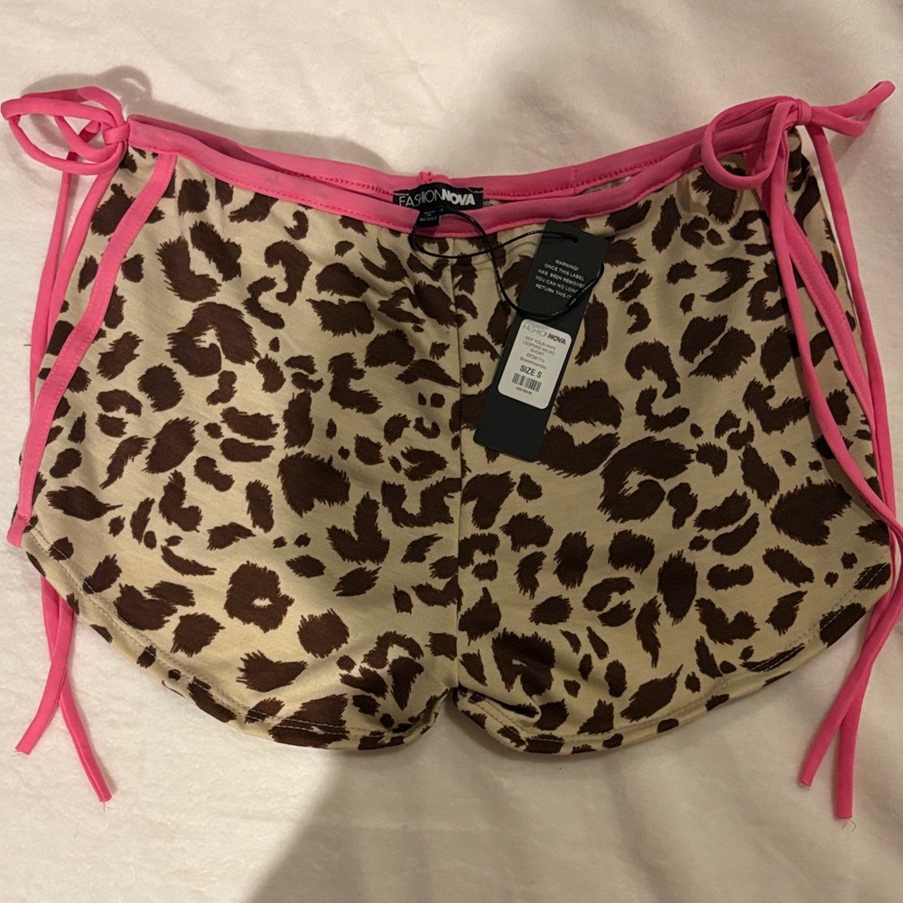 Fashion Nova Not Your Wife Animal Print Shorts